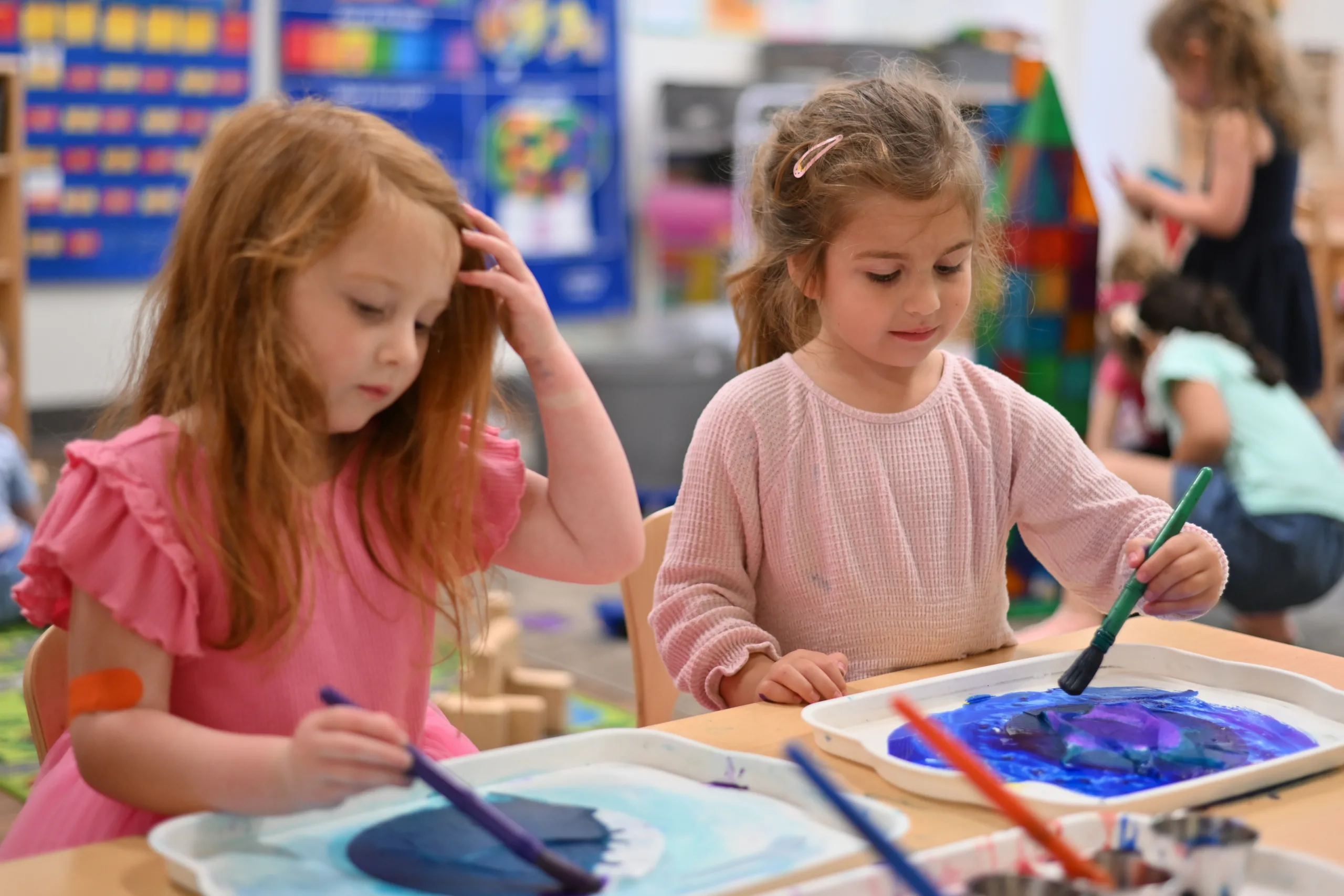 Preschool Students Painting